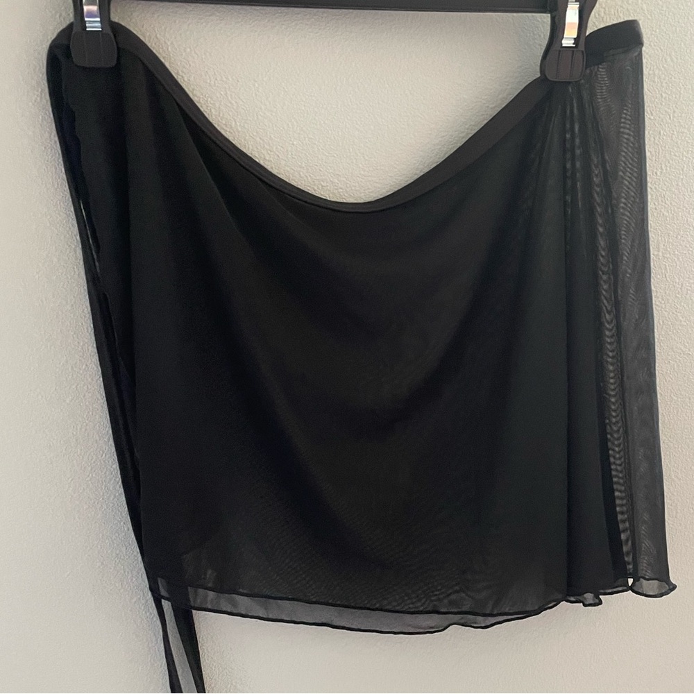 Ballet mesh black wrap skirt size S or M